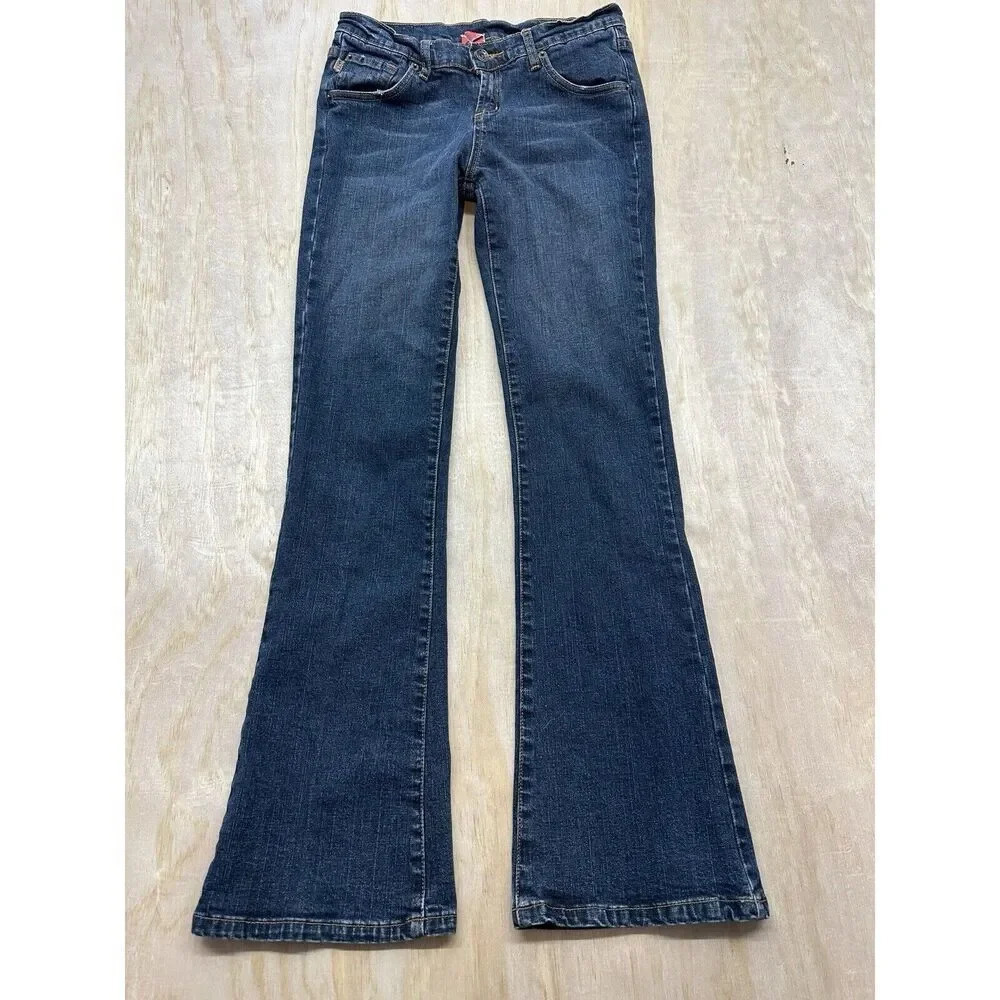 VTG Obey‎ Jeans Size 3 Dark Wash 90’s Style Skater Boot Cut Flare